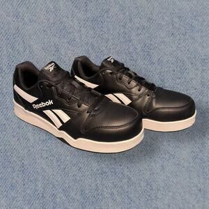 Reebok Steel Toe Black Men’s Leather Slip-Resistant Work Shoes - Size 8.5
